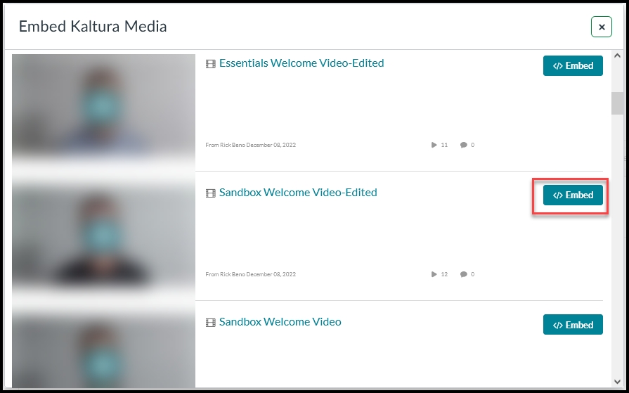 embed video